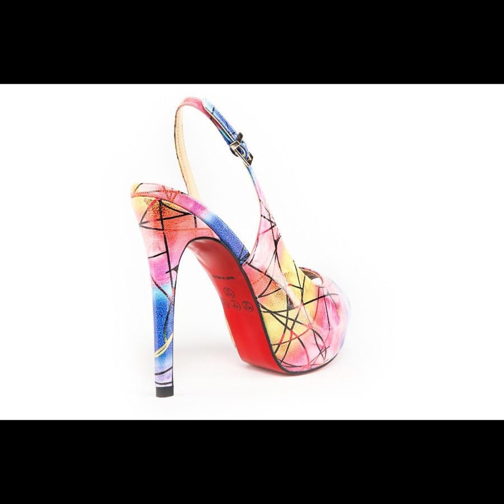 🌈👠Top Heels Co Rainbow Sandals - Picture 3 of 5